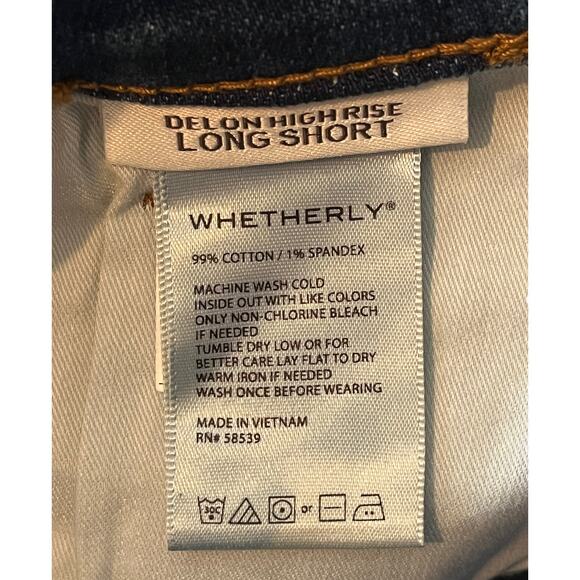 Whetherly shorts Delon high waist long cutoff denim size 32/14 - Picture 5 of 5